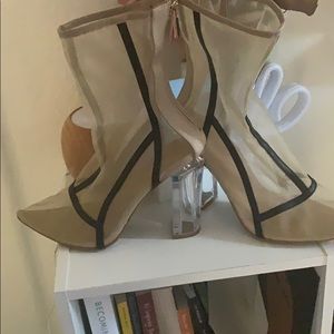 See Through Mesh Boots - fashion nova